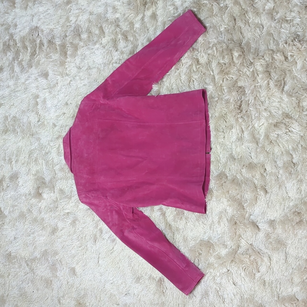Coldwater Creek Pink Suede Leather Jacket S - Picture 4 of 10
